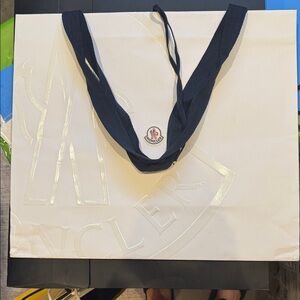 Moncler Cream and Black Tote